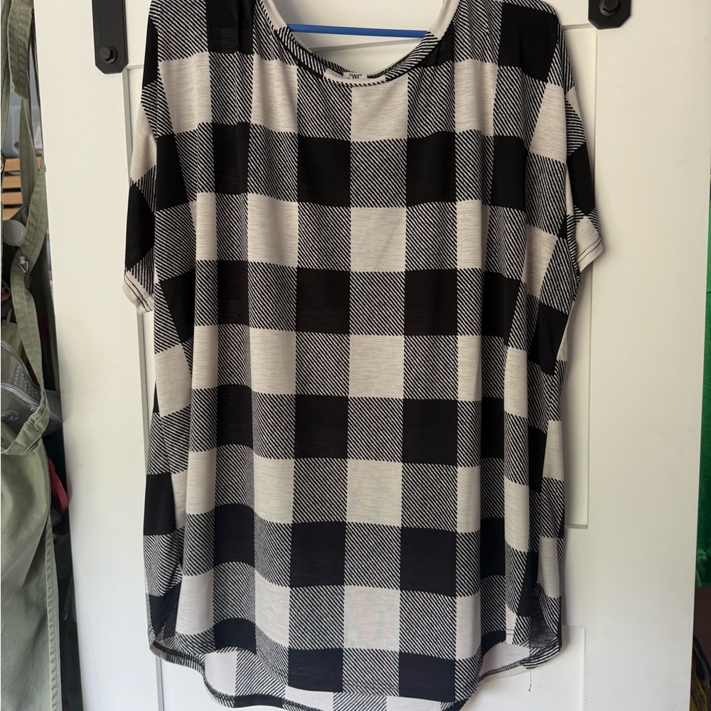 Sew In Love Black and White Boxy Relaxed T-Shirt
